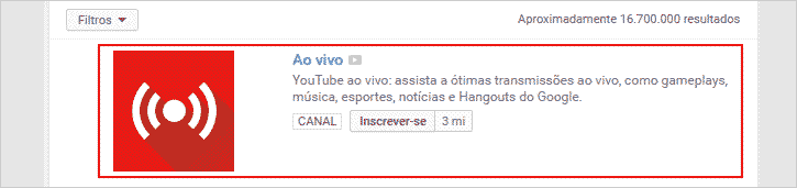 Canal ao vivo com todas as transmissões no momento