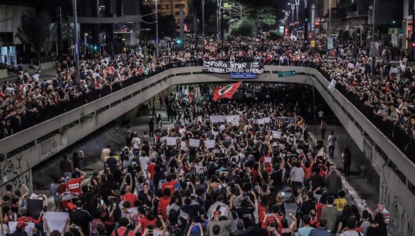 Se masifican las protestas contra el gobierno Golpista en Brasil