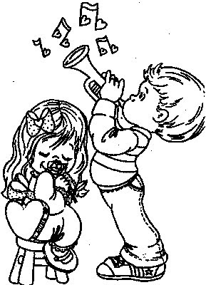 Music Coloring Pages on Music Notes Of Love Kids Coloring Pages