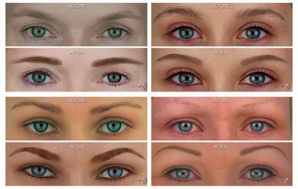 Eyebrow Tattoo - Before &amp; After