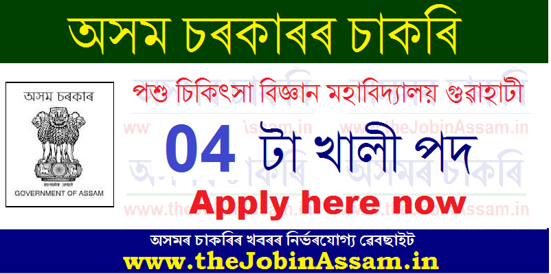 College Of Veterinary Science Guwahati Recruitment