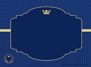 Royalty Crown in Blue: Free Printables Boxes.