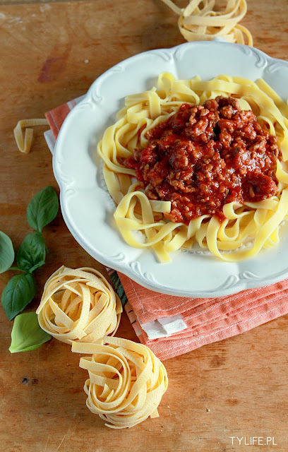 pasta z mięsem