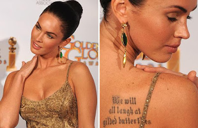 Trendy and Beautiful Megan Fox's Tattoos