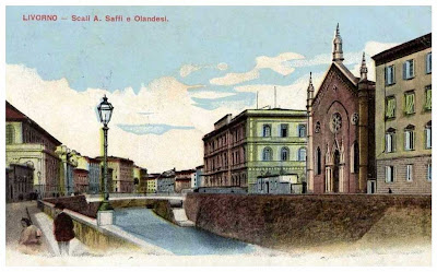 Dutch Church Livorno, old postcard