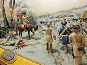 Maqueta de la Batalla de Sainte-Foy en el Museo de la Ciudadela 