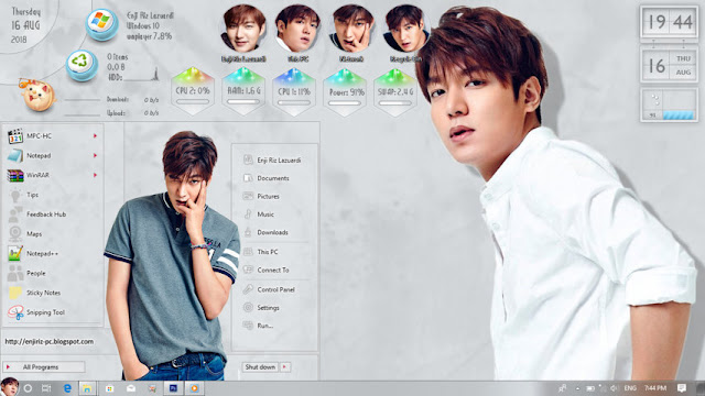 Windows 10 Ver. 1703 Theme Lee Min Ho by Enji Riz