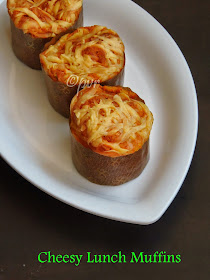 Lunch Muffins with vegetables and cheese