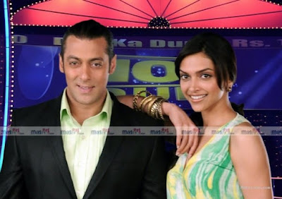 deepika padukone farah 3  Deepika Padukone & Farah Khan With Salman Khan on 10 Ka Dum