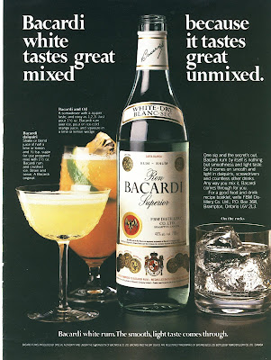 1986 Bacardi White Rum Magazine Ad daiquiri