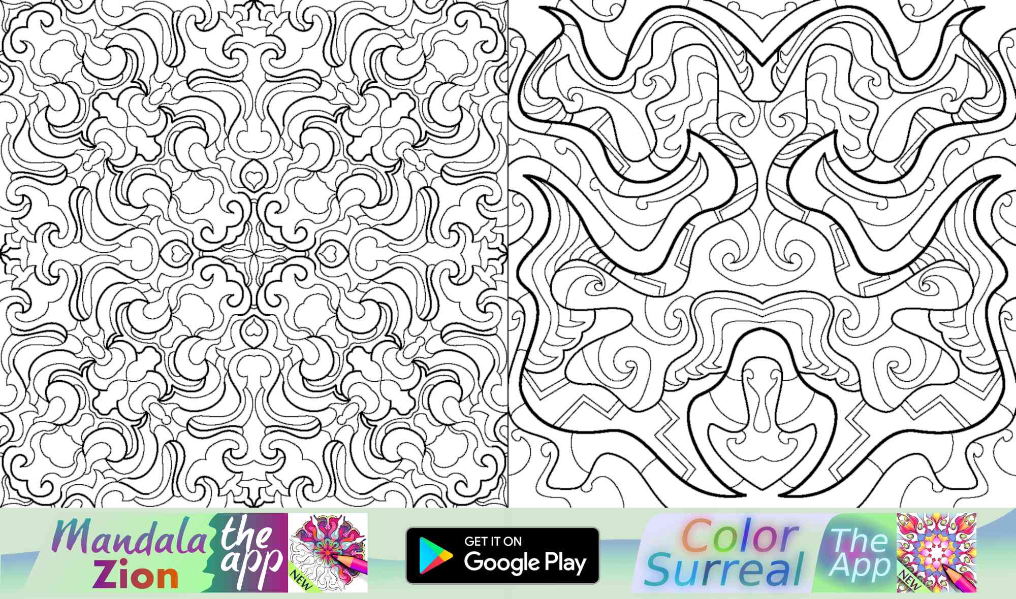 Mandala designs circle simple coloring pages for exercise to reduce anxiety. Download Color Surreal!
