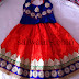 Red Jute Net Lehenga