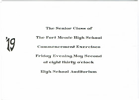 Reprint of the graduation program for the class of 1919 at Fort Meade High School in Florida