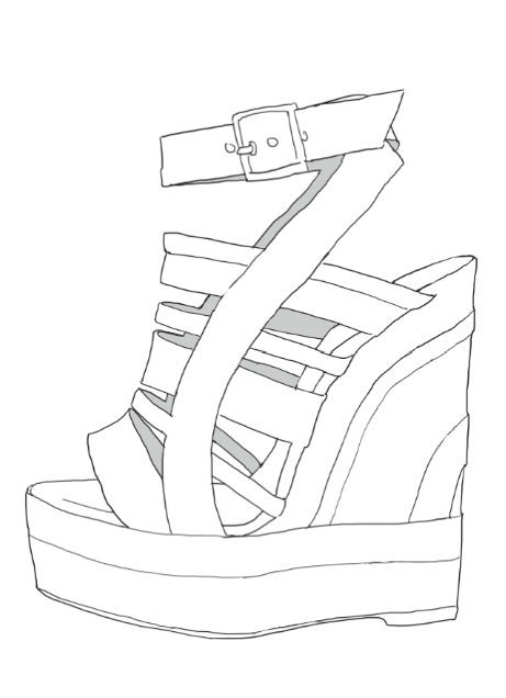 coloriage de chaussure a talon a imprimer 5714