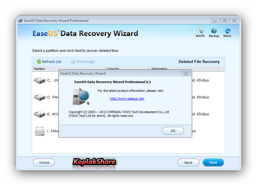 EaseUS Data Recovery Wizard Pro 6.1.0 Full Serial ...