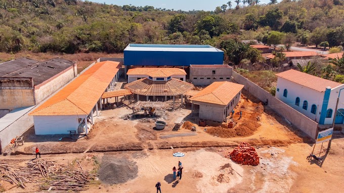 Matões: Construção de escola no Povoado Pedreiras segue em ritmo acelerado