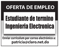 #Oferta de Empleo para Estudiante de termino de Ingeniería Electronica