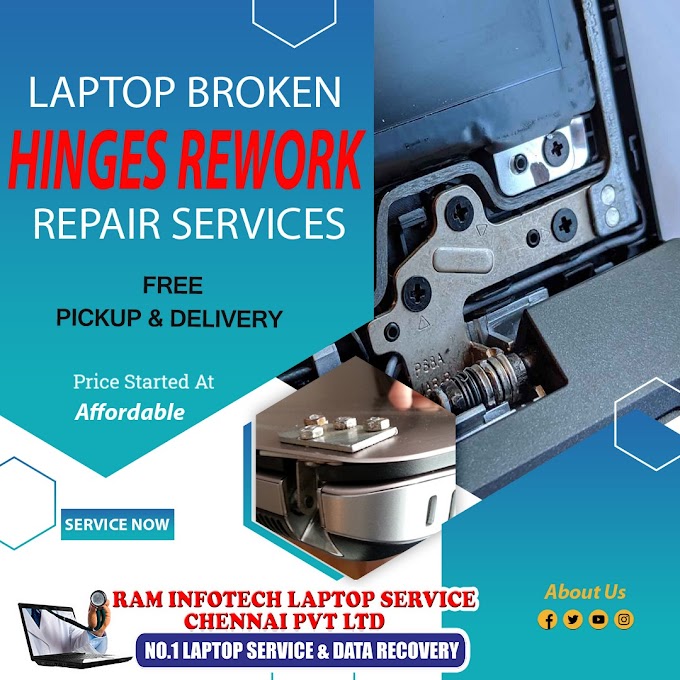 Broken Hinge on Your Laptop? Let Raminfotech Laptop service Chennai Pvt Ltd Rework and Repair It for You! 🔧💻-223