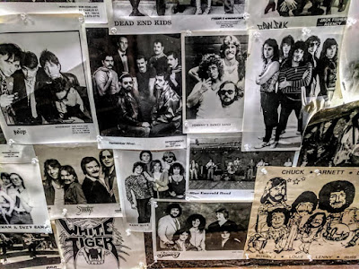 Inside wall of band photo's when it was Emmet's Inn in Jamesburg, New Jersey