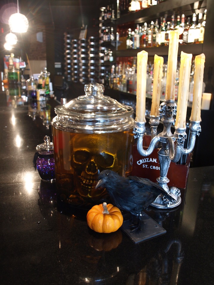 a party  style halloween restaurant  decorations 