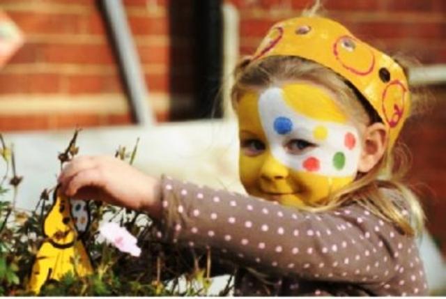 Pudsey Bear Face Paint Design