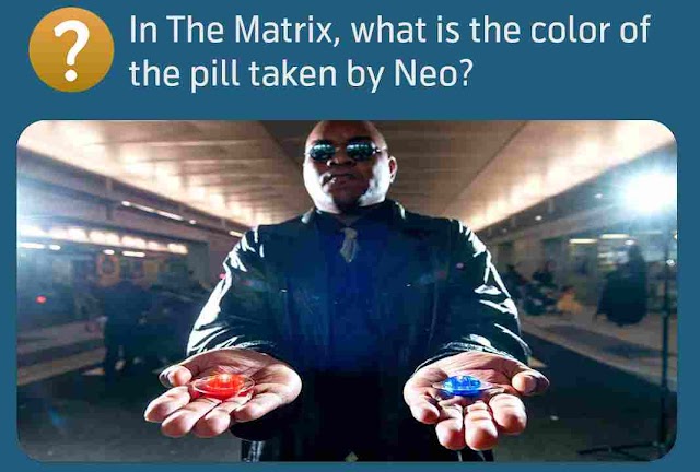 In The Matrix, what is the color of the pill taken by Neo?