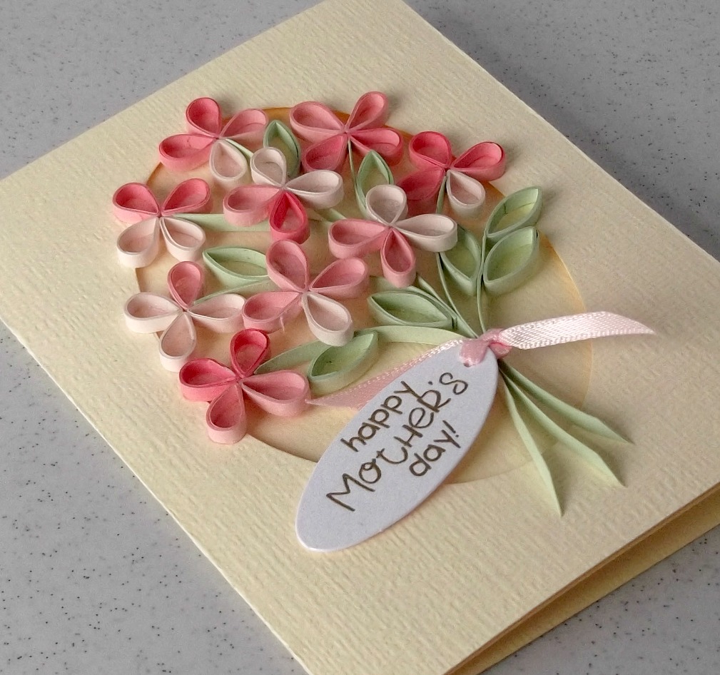 Paper Daisy Cards: Quilled mother's day card