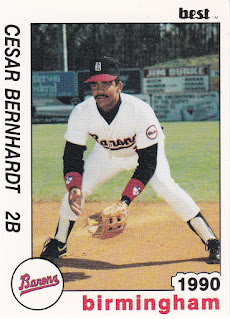 Cesar Bernhardt 1990 Birmingham Barons card