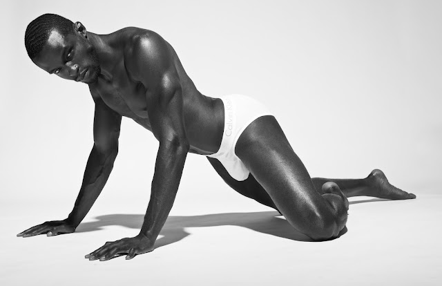 Rhyan Atrice by Frank Louis - male model in calvin klein underwear bulge nudity