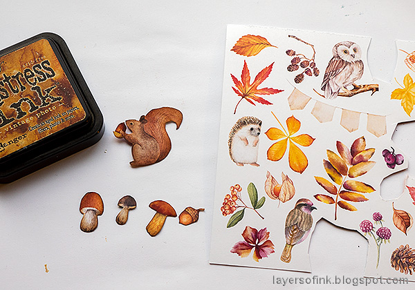 Layers of ink - Autumn Squirrel Card Tutorial by Anna-Karin Evaldsson.