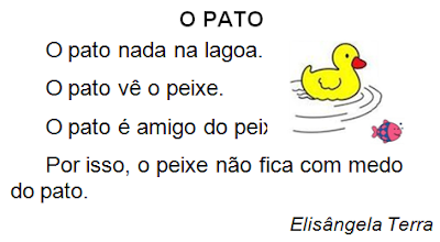 Texto O PATO, de Elisângela Terra