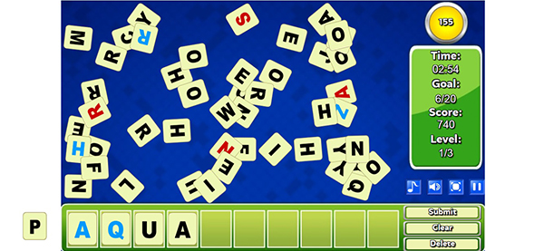letter scramble by solitaire