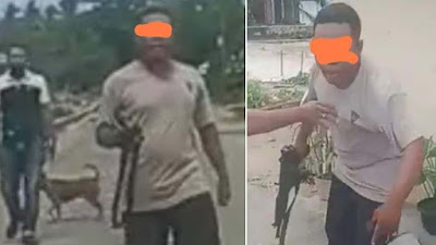 Viral Oknum Polisi di Maluku Todong Senjata ke Warga