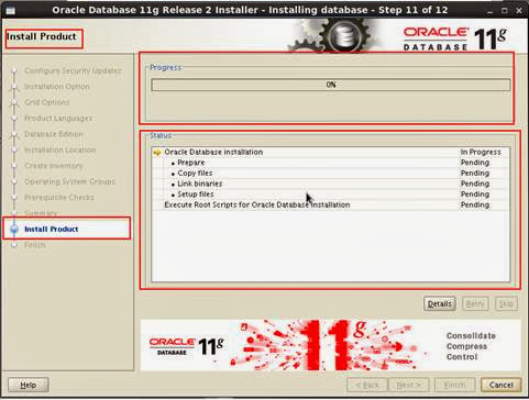 Oracle Database 11g Installation in Linux 6.2