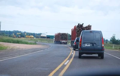 RUTA URUGUAY CAMION PAPELERAS