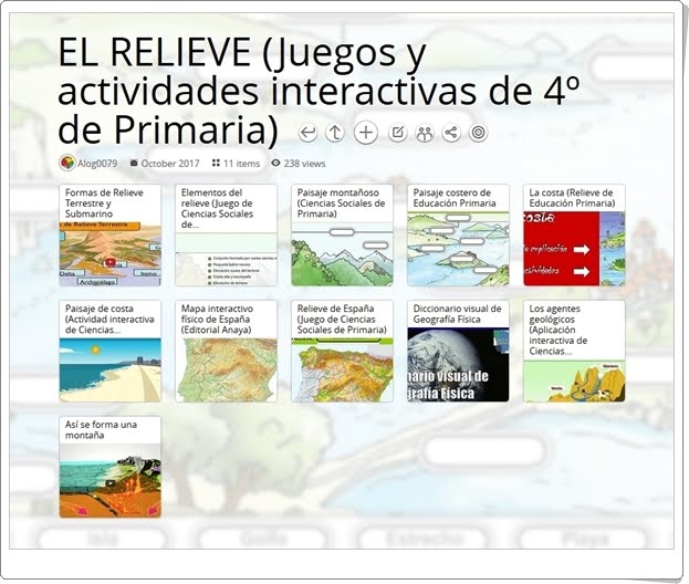 "13 Juegos y actividades interactivas para el estudio de EL RELIEVE en 4º de Primaria"