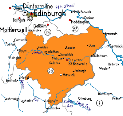 Map of Scottish Borders Province Area