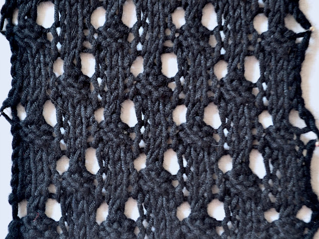 Knotted Boxes Textured Knit Stitch - Yarn: Rowan Bamboo Soft