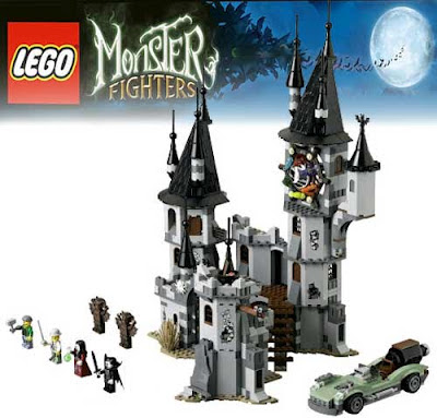 Innovative haunted house Lego Monster Fighters theme collection glowing Lego 9468 Vampire Castle set