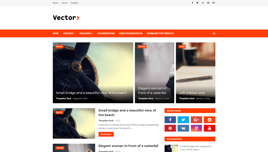 Vector Blogger Template