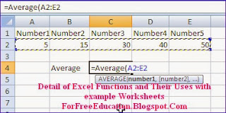 use-of-average-function-in-excel-worksheet