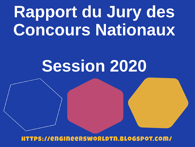 Rapport du Jury des Concours Nationaux 2020