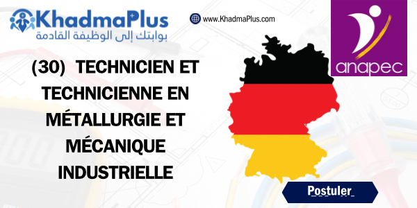 (30)   Technicien Et Technicienne En Métallurgie Et Mécanique Industrielle