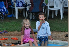 Ed and Ag by the pool