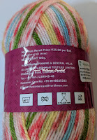 Sweet Nothing Crochet free crochet pattern blog, free crochet pattern for a turban cap, photo of the yarn used,