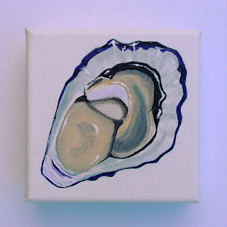 raw oyster painting