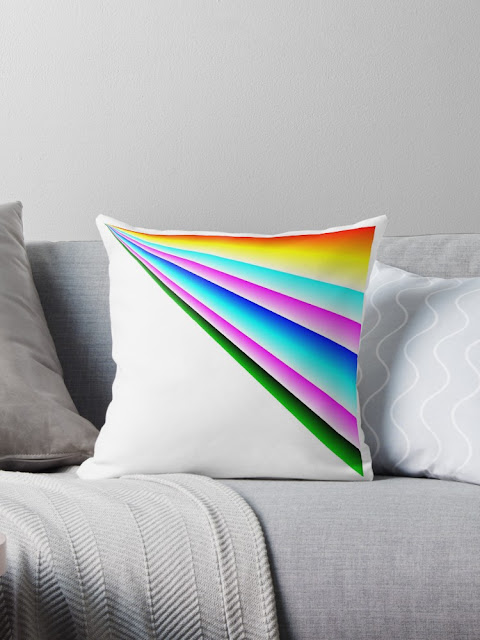 rainbow throw pillow