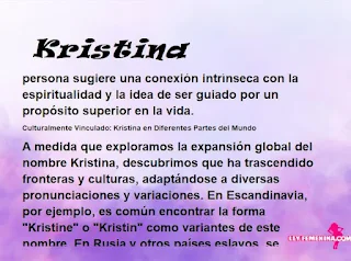 ▷ Significado del nombre Kristina (✔)