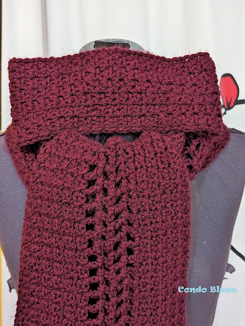 quick and easy moss stitch crochet scarf and head band pattern