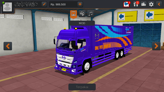 Livery Hino 500 Box Blue